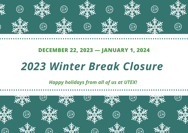 2023 Winter Holiday Closure | UTEX Culture Collection of Algae