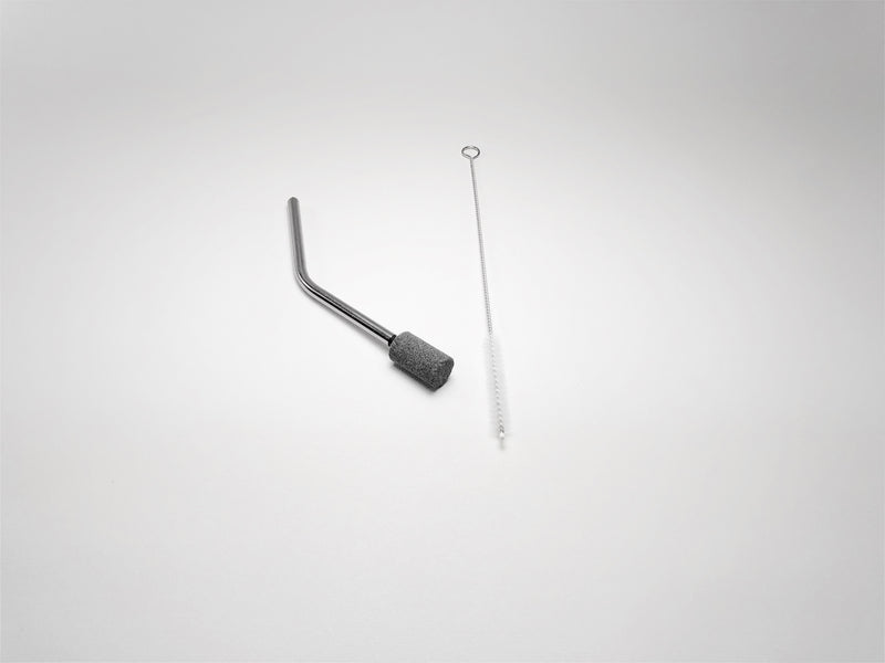 500-mL metal straw with air stone & cleaning brush